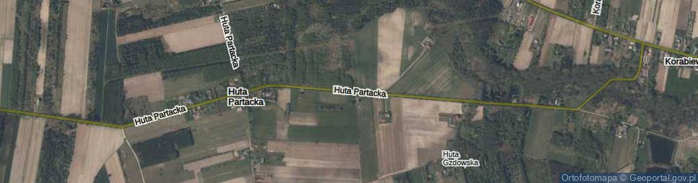 Zdjęcie satelitarne Huta Partacka ul.
